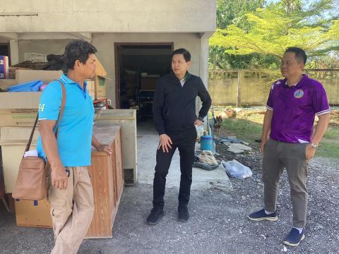 ตรวจสอบการซ่อมแซมบ้านพัก รพ.สต.หินดาดน้อย